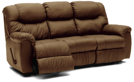 Palliser regent manual reclining 3 seat sofa shown in brown leather
