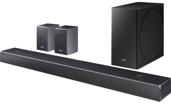 Picture of soundbar subwoofer and rear speakers