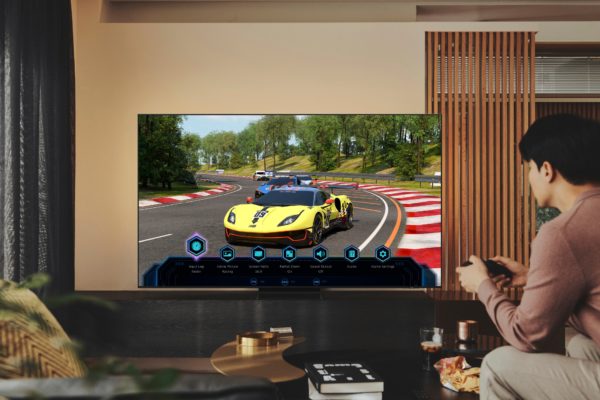Samsung QN90B living room gaming setup